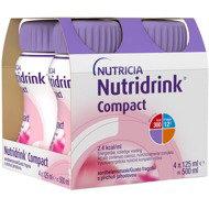 Nutridrink Compact with strawberry flavour 4 × 125 ml - Food for Special Medical Purposes