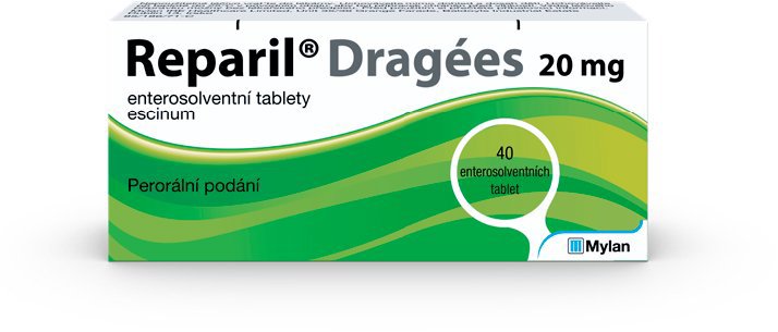 Reparil Dragées 20 mg, 40 tablets - Medicinal Product