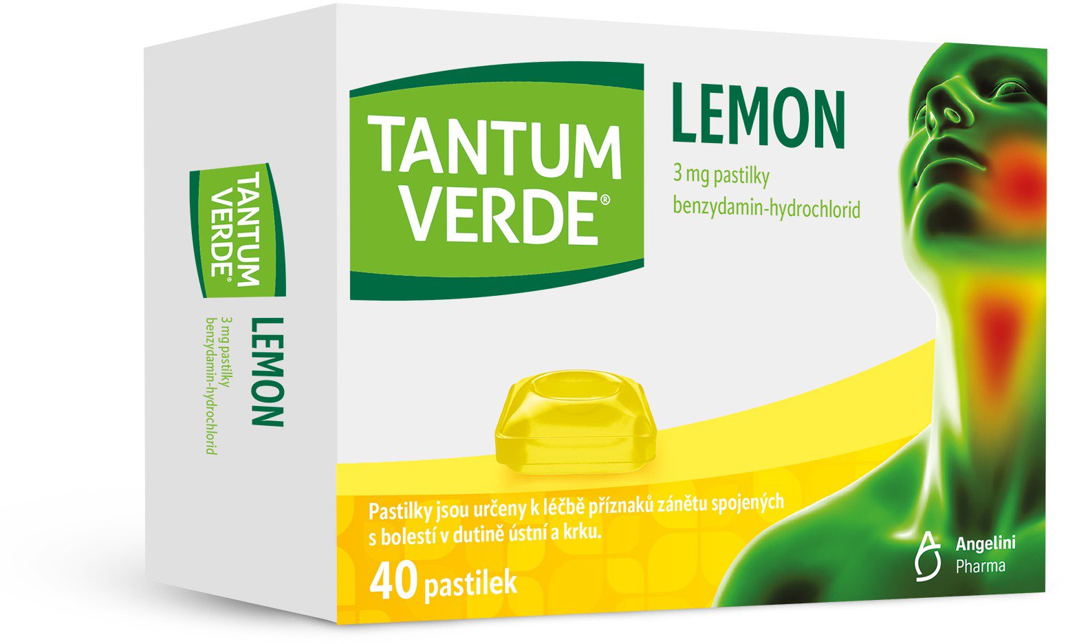 Tantum Verde Lemon 3 mg 40 lozenges - Medicinal Product