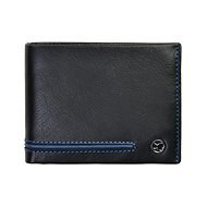 Men's leather wallet SEGALI 753 115 026 black/blue - Wallet