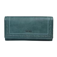 Women's leather wallet SEGALI 7052 green - Wallet