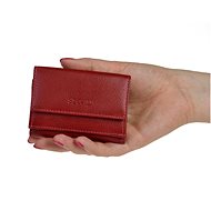 Women's leather wallet SEGALI 1756 red - Wallet