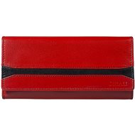 Women's leather wallet SEGALI 2025 A red/black - Wallet
