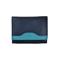 Women's leather wallet SEGALI 61420 blue/turquoise - Wallet