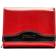 Women's leather wallet SEGALI 61420 red/black - Wallet