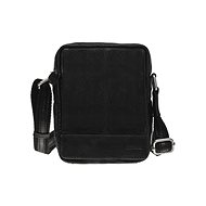 men's leather shoulder bag SEGALI 1110 black - Shoulder Bag