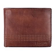 Men's leather SEGALI 55566 chestnut - Wallet