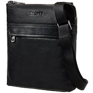 Men's leather bag Segali 343 black - Shoulder Bag