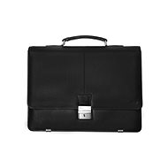 Men's leather briefcase SEGALI 7005 black - Laptop Bag