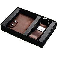 Pularys gift set men's leather wallet Hobby and keyring brown - Wallet