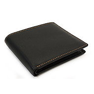 Arwel Adodine black leather wallet with light stitching - Wallet
