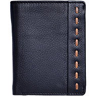 Old River Men's wallet black with brown stitching - Wallet