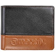 Meatfly Eddie Premium, black/oak - Wallet