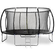 G21 SpaceJump 430 cm, black, with safety net + free steps - Trampoline