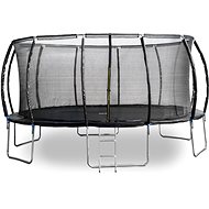 G21 SpaceJump 490 cm, black, with safety net + free steps - Trampoline