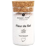 . pepper field Salt flower Fleur de Sel in glass jar 160 g - Salt