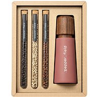 . pepper. field Bordeaux porcelain grinder with a set of tubes with Kampot pepper 3 × 10 g - Gift Set