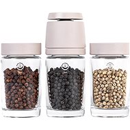 . pepper... field CrushGrind pepper mill with 2 glass trays and 3 × 50 g peppercorns - Gift Set