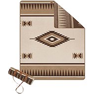 Naturehike Wool blanket with geometric pattern, 1950 g, light brown - Picnic Blanket