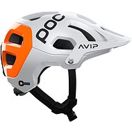 POC Helmet Tectal Race MIPS NFC Hydrogen White/Fluorescent Orange AVIP - Bike Helmet