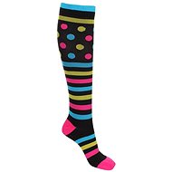 Merco Striped Dots Women's compression socks, L - knee socks