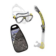 Cressi Big Eyes Evolution and Alpha Ultra Dry transp. /yellow - Diving Set
