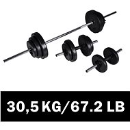 SHUMEE Set 2 činek + vzpěračská činka 30,5 kg - Dumbell Set