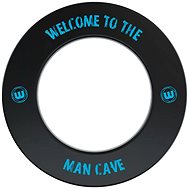 Winmau target protection with "Man Cave" logo, black - Dartboard Catch Ring