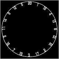 Bull's Spare circle with numbers for sisal targets - Dart Accessories
