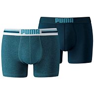 Puma Placed Logo Boxer 2-Pack, Blue, M - Boxer Briefs