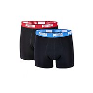 Puma Basic Boxer (2 pairs), Black/Red/Blue, size S - Boxer Briefs