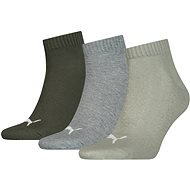 Puma Quarter Plain 3P dark, veľ. 43 – 46 - Ponožky