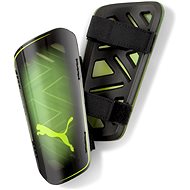 PUMA Ultra Light Strap black / green - Football Shin Guards
