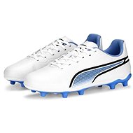 Puma King Match FG/AG Jr bílá/modrá - Football Boots