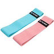 Pure2Improve Exercise Belt Set Blue and Pink - Resistance Band