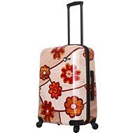 MIA TORO M1355 Ricci Wood Mosaic Flowers M - Suitcase
