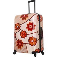 MIA TORO M1355 Ricci Wood Mosaic Flowers L - Suitcase