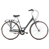 ROMET Sonata Classic graphite + basket, size 3.5 mm. M/18" - City bike
