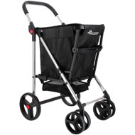 Rolser Basket MF 4Big, foldable shopping trolley, black - Shopping Trolley