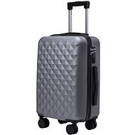 ROWEX Príručný kabínový cestovný kufor s TSA zámkom Crystal, sivočierna, 55 × 38 × 23 cm (33 l) - Cestovný kufor
