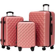 ROWEX Extra odolný cestovní kufr s TSA zámkem Crystal, rosegold, set kufrů (3 ks) - Case Set