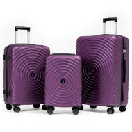 ROWEX Hypnotizer, extra durable travel case with TSA lock, purple, case set (3 pcs) - Case Set