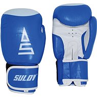 Sulov Boxing gloves leather 8 oz., blue and white - Boxing Gloves