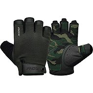 RDX Weightlifting gloves T2 Half, army green, M - Workout Gloves