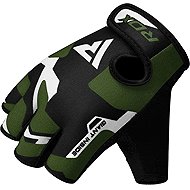 RDX Fitness Gloves Gym gloves sublimation F6, black and green, 2XL - Workout Gloves