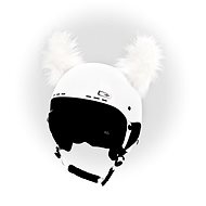 Revos Crazy Yeti ears - white - Helmet Decoration