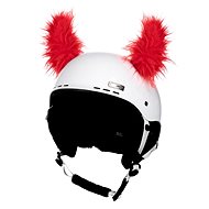 Revos Crazy Ears Horns Hairy - colour red - Helmet Decoration