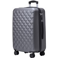 ROWEX Střední univerzální cestovní kufr s TSA zámkem Crystal, šedočerná, 66 × 46 × 27 cm (63 l) - Cestovní kufr