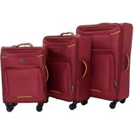 T-class 933 Sada 3 cestovních kufrů vínová - Case Set