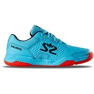 Salming Hawk Court Shoe JR Blue/Red, size 35 EU / 230mm - Indoor Shoes